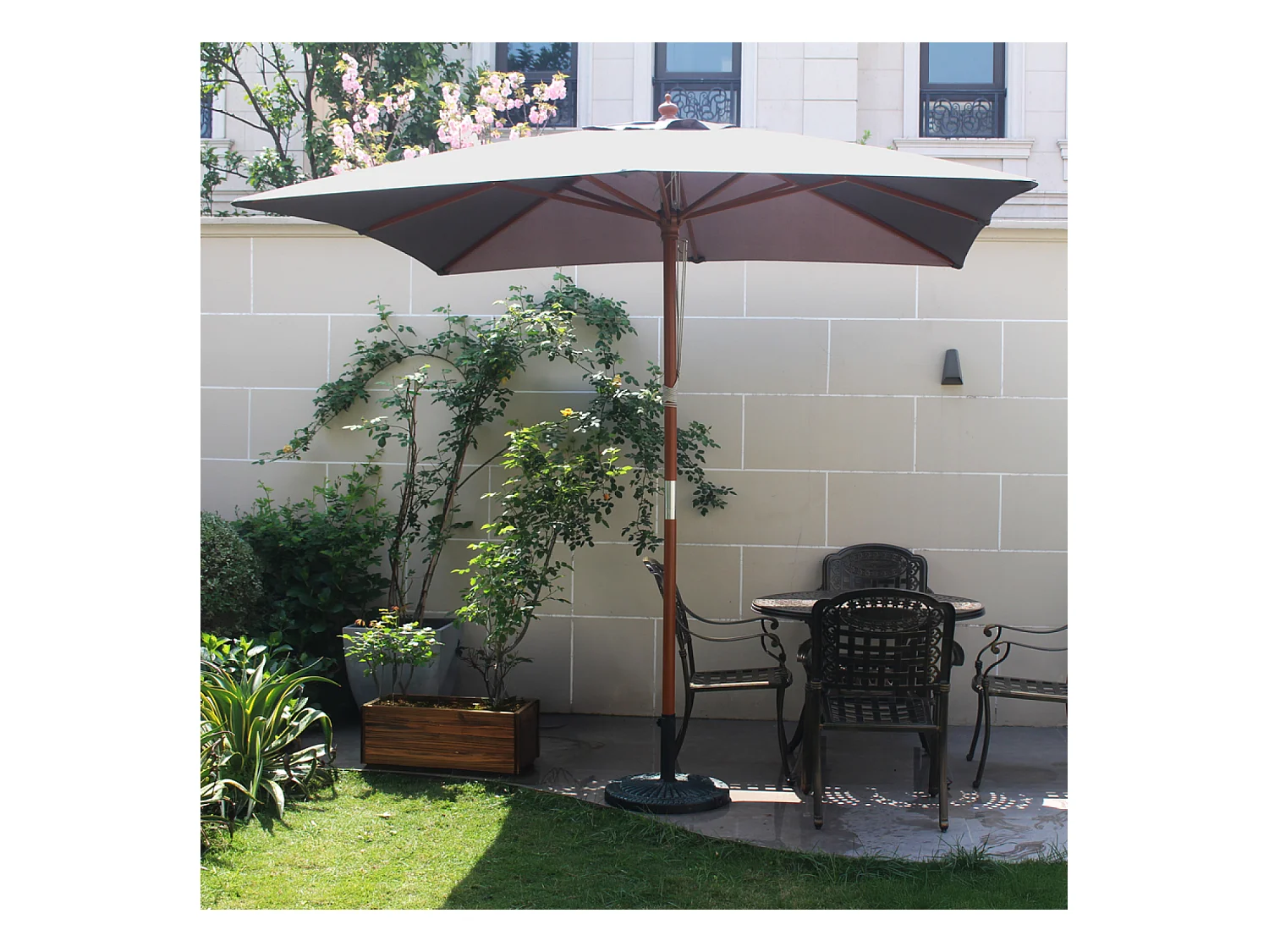 Sombrilla cuadrado gris 250x250 cmMATERA