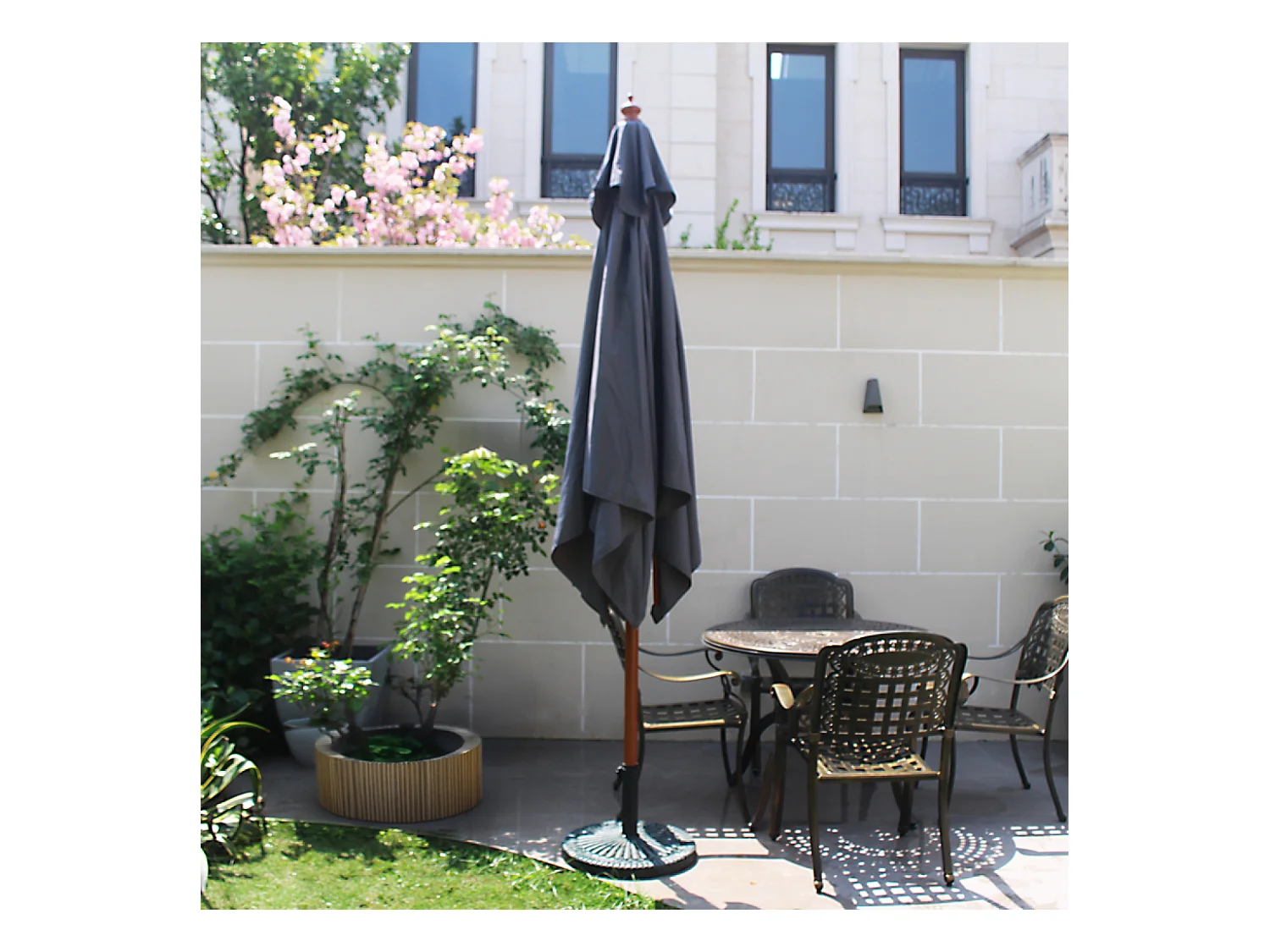 Sombrilla cuadrado gris 250x250 cmMATERA