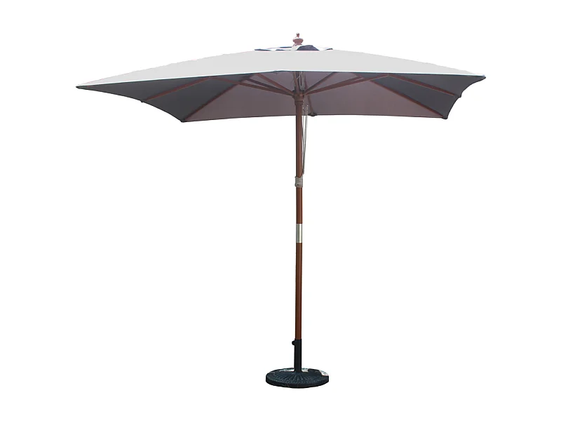 Quadratischer Holzsonnenschirm 250x250 cm grau MATERA