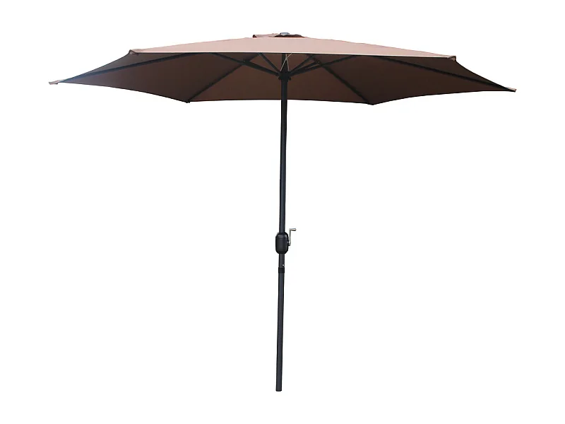 Runder gerader Sonnenschirm Schokolade 2,94 m PORTOFINO