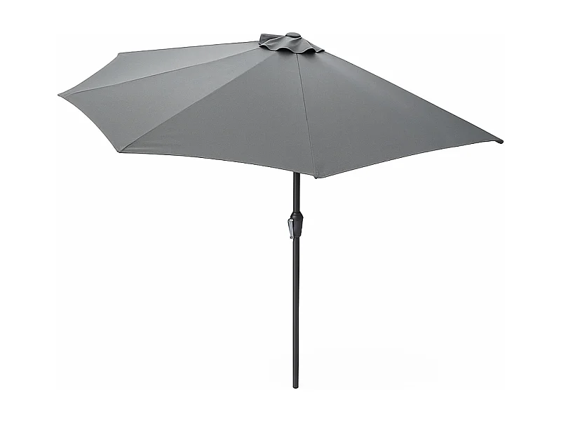Half balkonparasol grijs CATANE 270 cm - Modern Ontwerp in Aluminium en Polyester Doek
