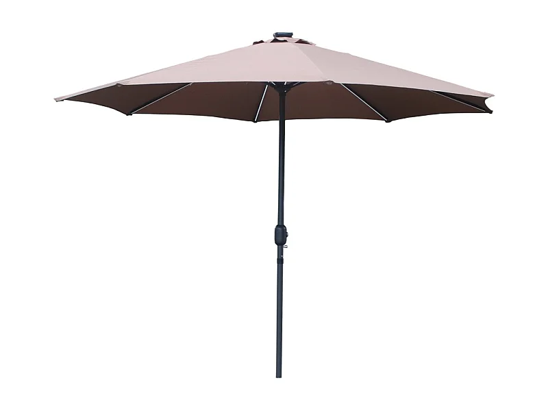LED Ronde Rechte Parasol Ø 2,92 m Chocolade MANAROLA