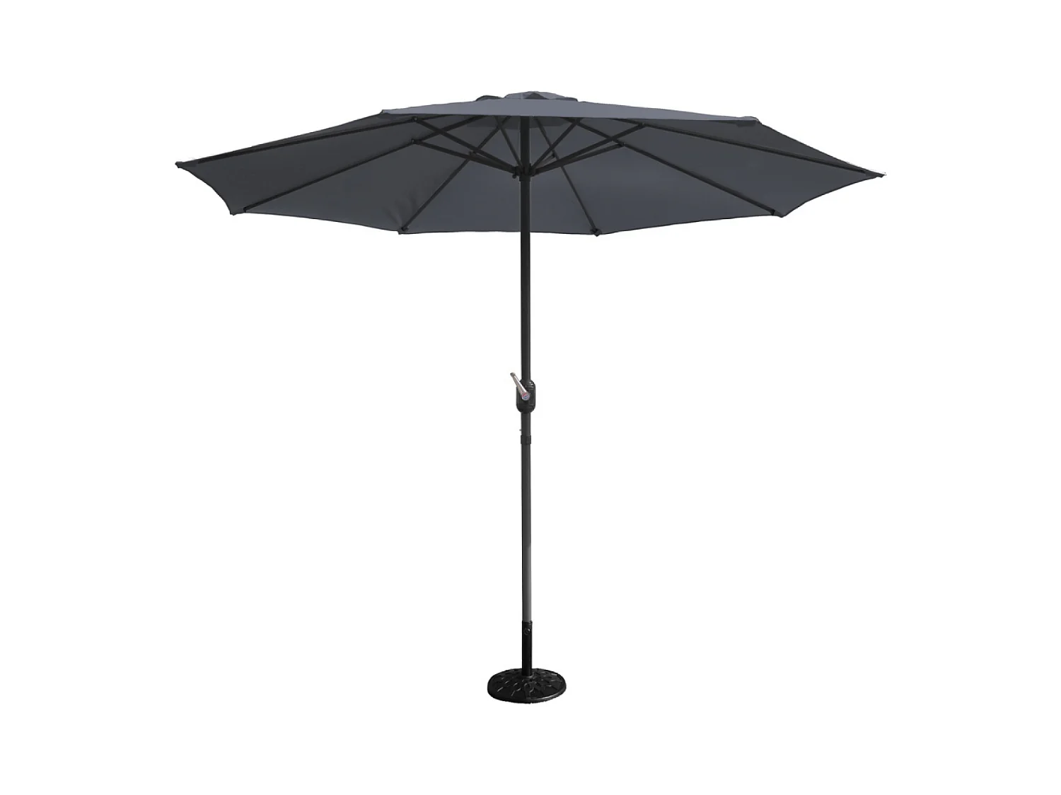 Parasol droit diamètre 2,7 m gris FIGARI