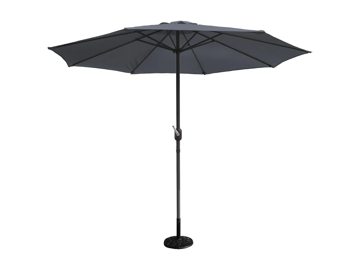 Parasol droit diamètre 2,7 m gris FIGARI