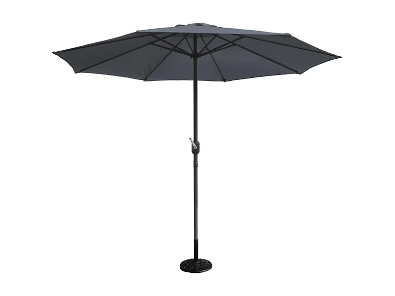 Parasol droit diamètre 2,7 m gris FIGARI