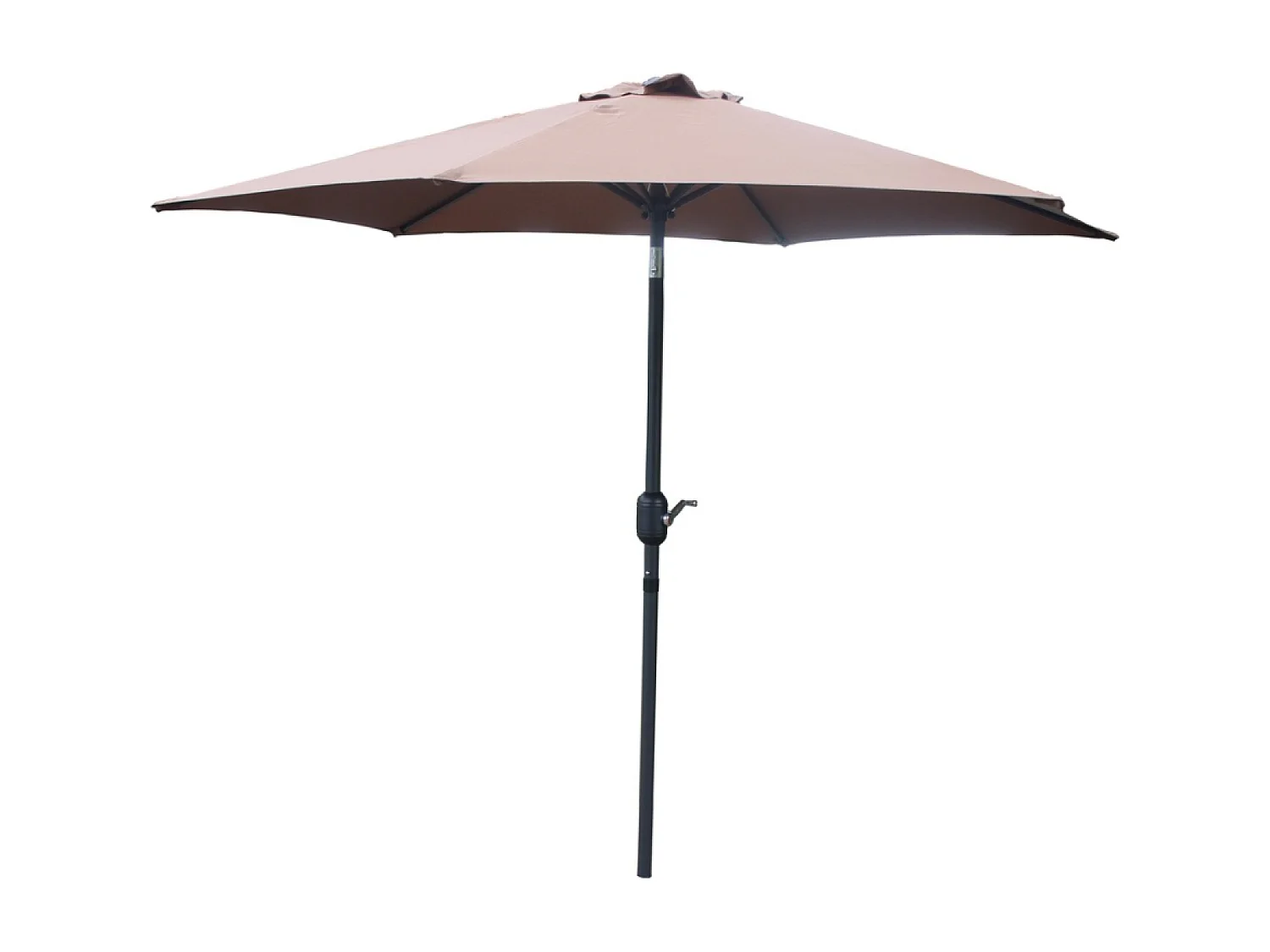 Rechte ronde kantelbare parasol 2,5 m chocolade COME
