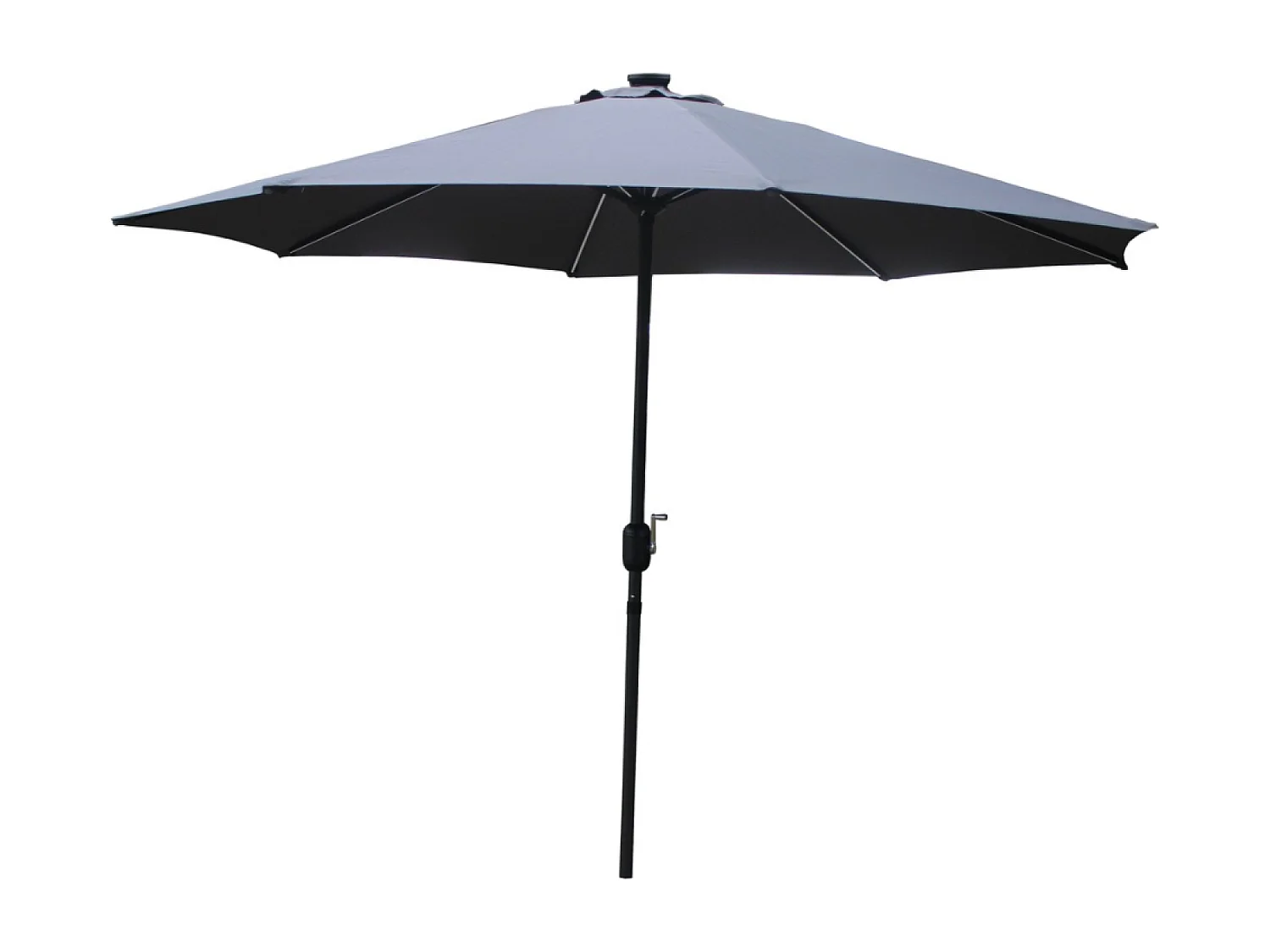 Ronde LED-tuinparasol grijs 2,92m MANAROLA