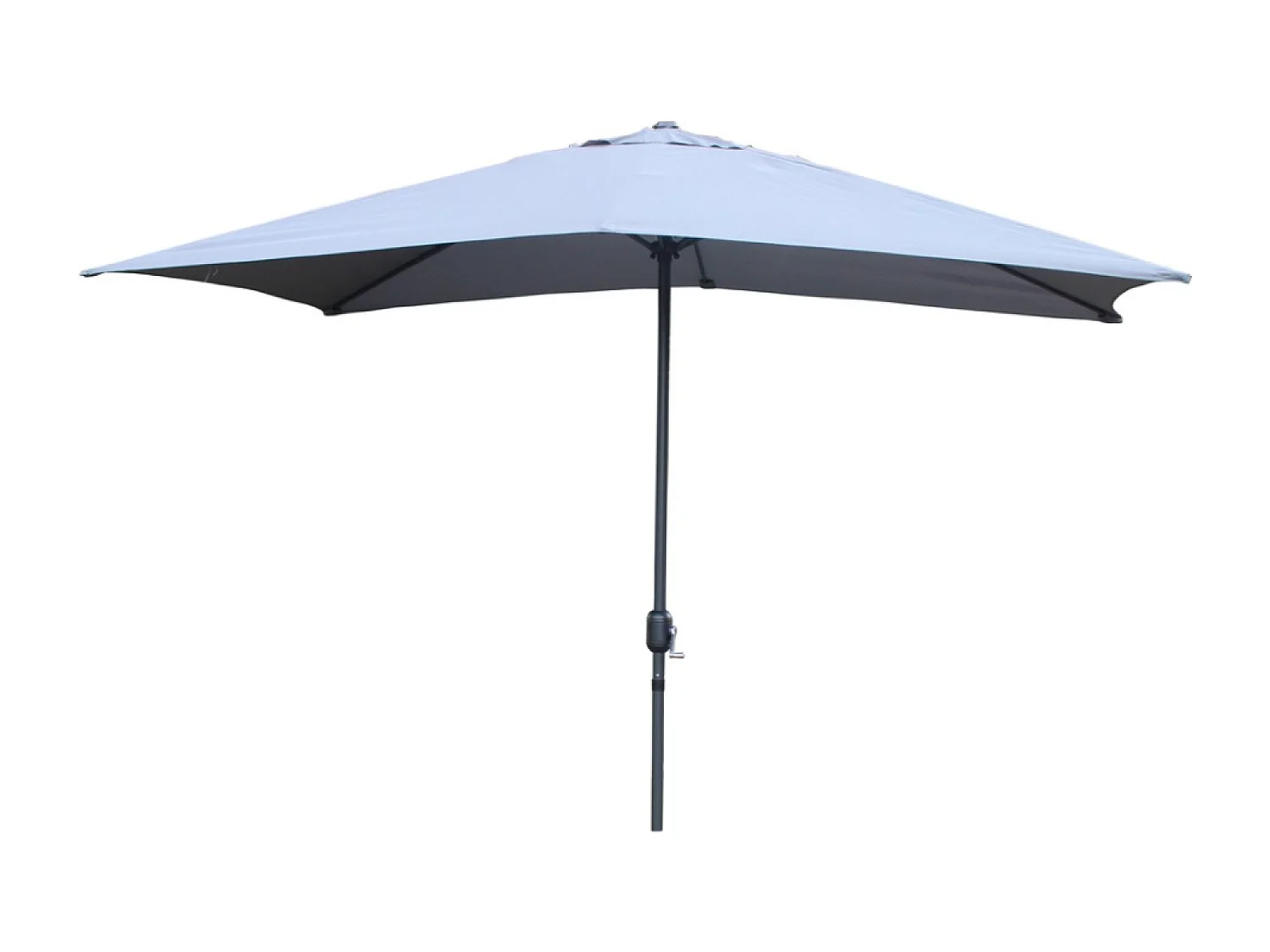 SPEZIA - Parasol rectangulaire 3x2 droit gris en aluminum