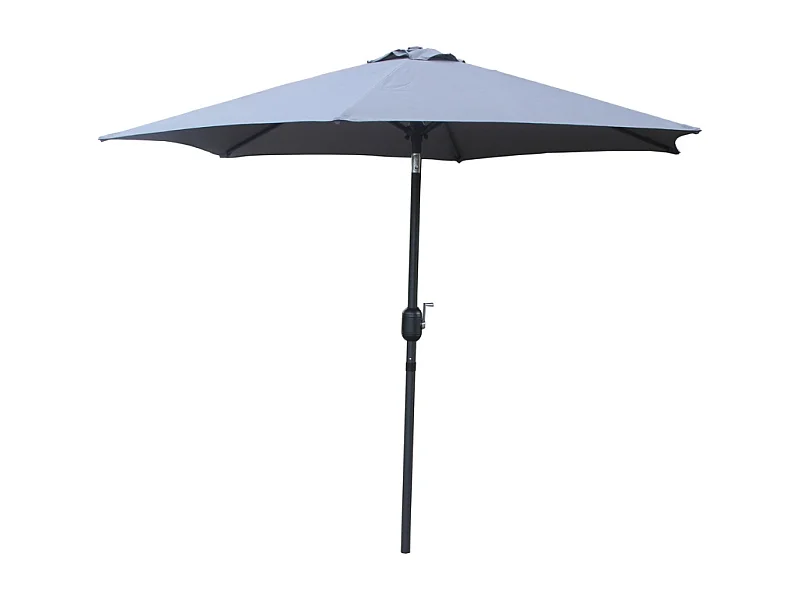 Kantelbare ronde parasol 2,5m grijs COME