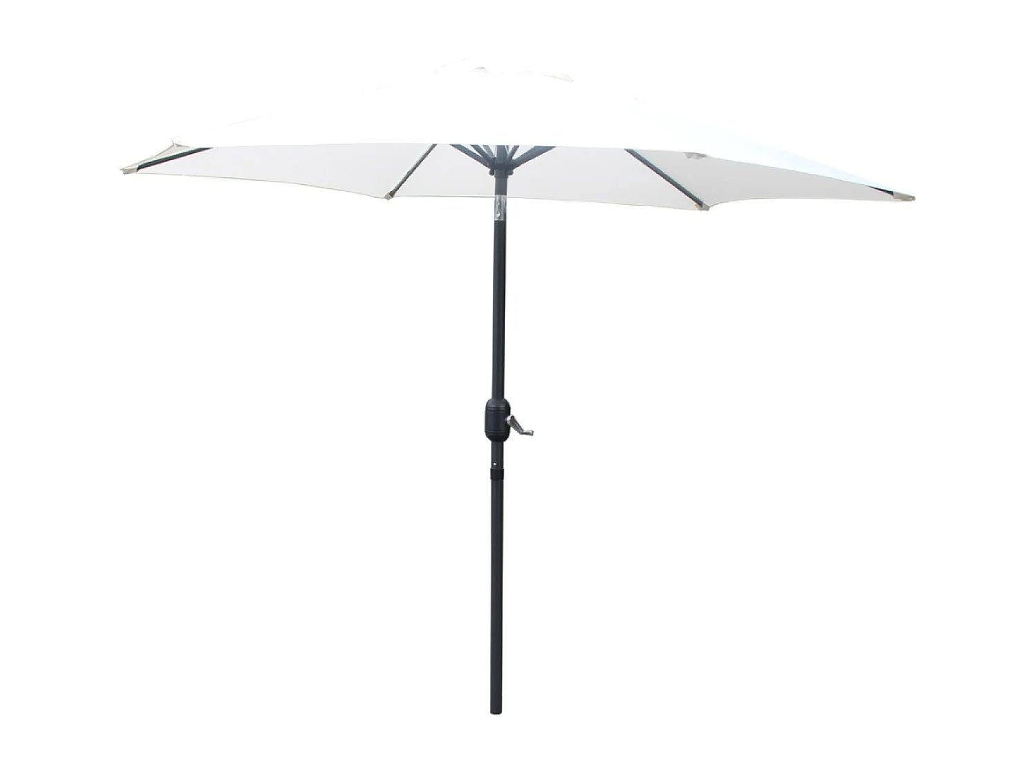 Guarda-sol direito redondo creme de 2,5m inclinável em alumínio - COME