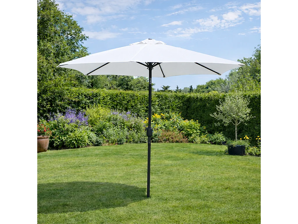 Parasol  ecru  rond 2,5 x 2,5 m COME