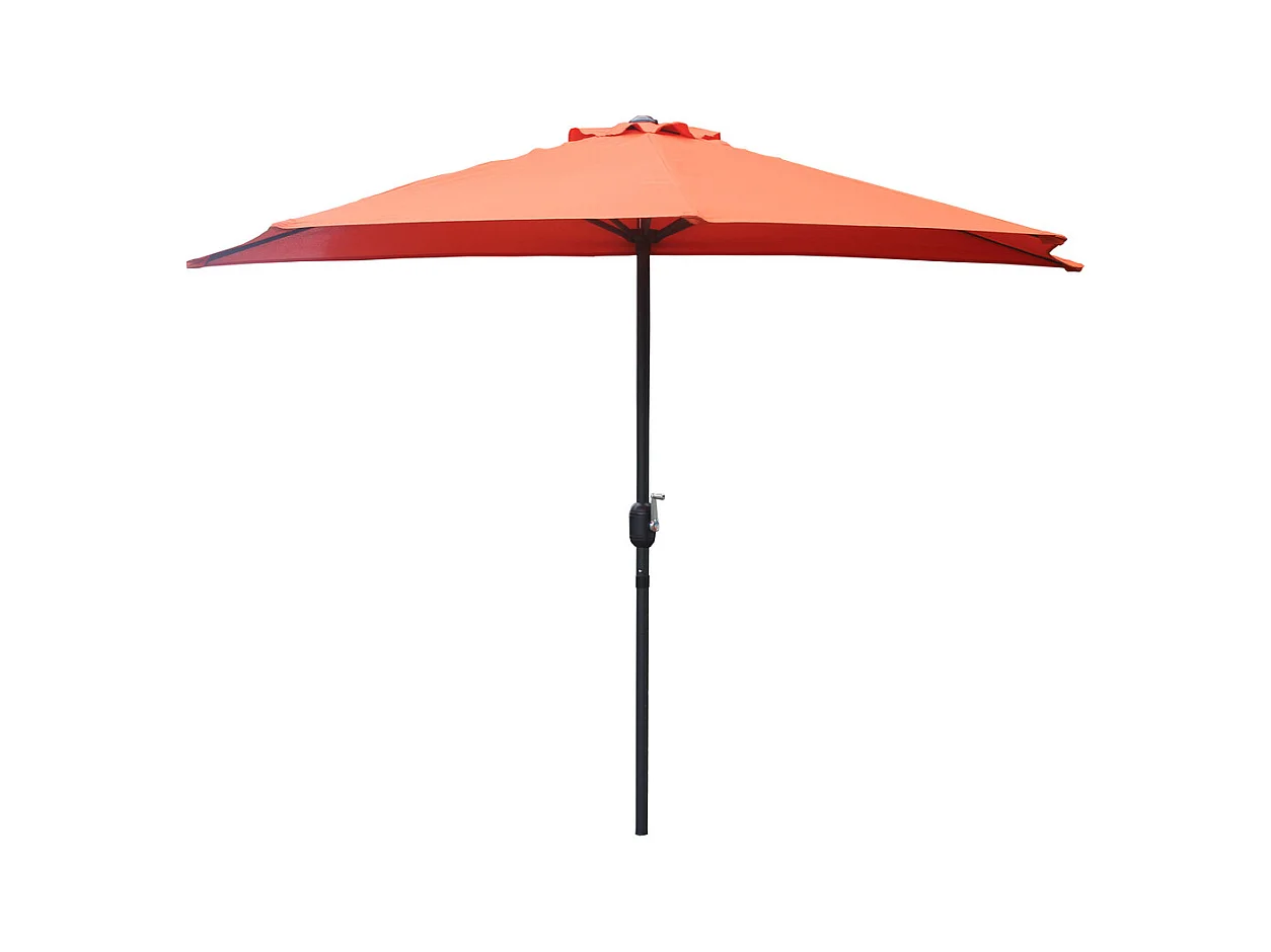Demi parasol de balcon terracotta CATANE