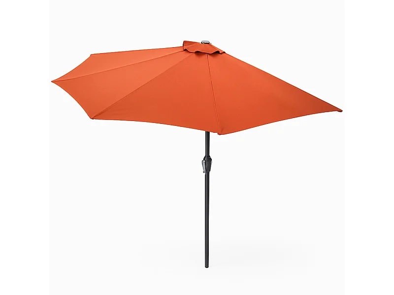 Half balkon parasol terracotta CATANE 270cm