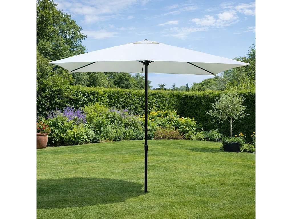Parasol droit rectangulaire 3 x 2 m écru SPEZIA