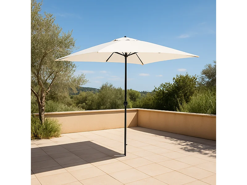 Rechthoekige parasol 2,93 x 1,93 m beige SPEZIA - Trendy design, zonbescherming, aluminium structuur - Ideaal voor de tuin