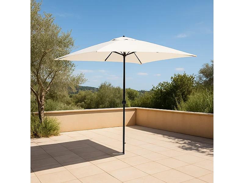Rechthoekige parasol 2,93 x 1,93 m beige SPEZIA - Trendy design, zonbescherming, aluminium structuur - Ideaal voor de tuin