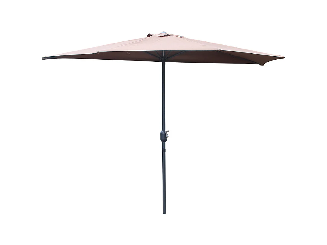 Demi parasol de balcon chocolat CATANE