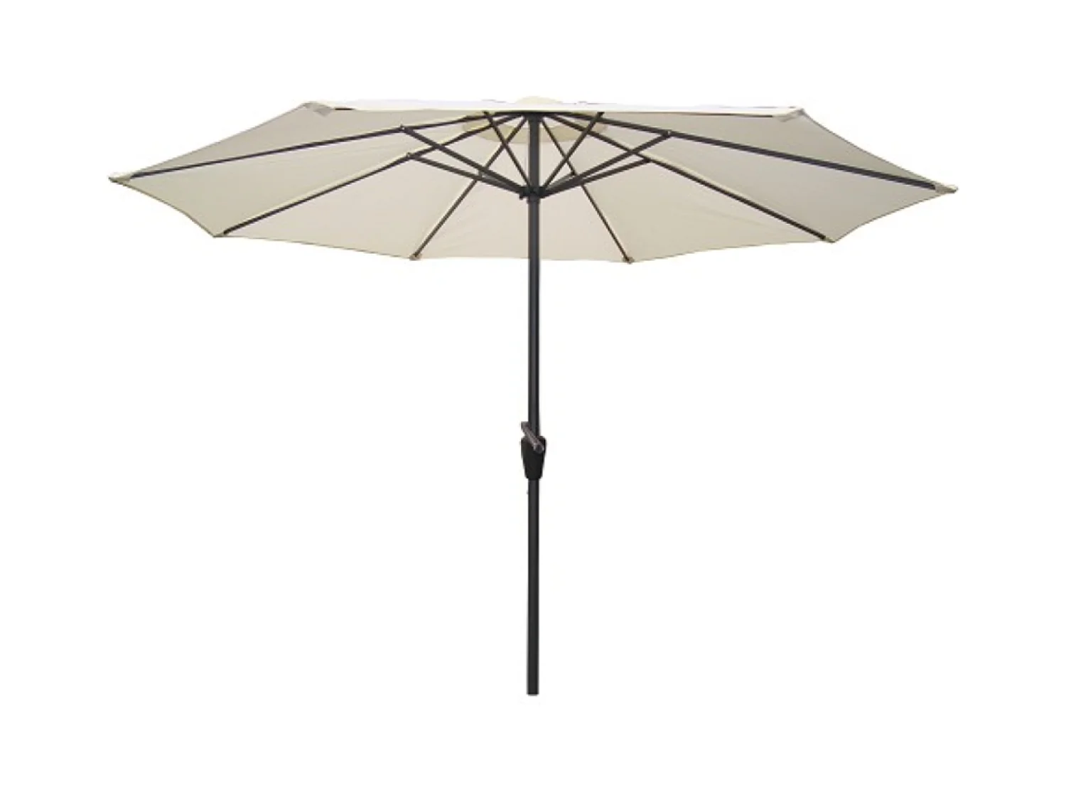 Parasol achthoekig Ø270cm crèmekleurig doek FIGARI