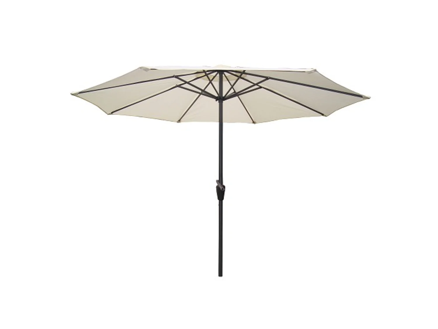 Parasol achthoekig Ø270cm crèmekleurig doek FIGARI