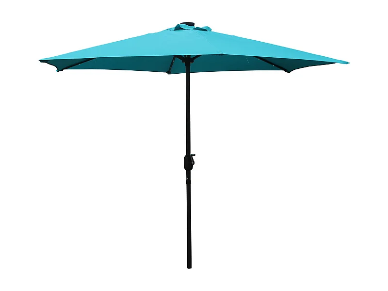 AMALFI - Parasol droit rond led Ø 2,7 m bleu