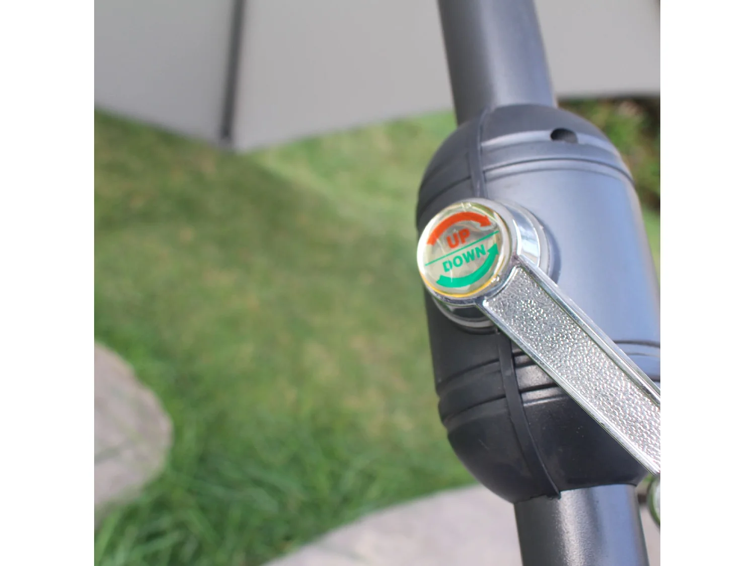 Parasol droit rond diamètre 3 m écru PORTOFINO