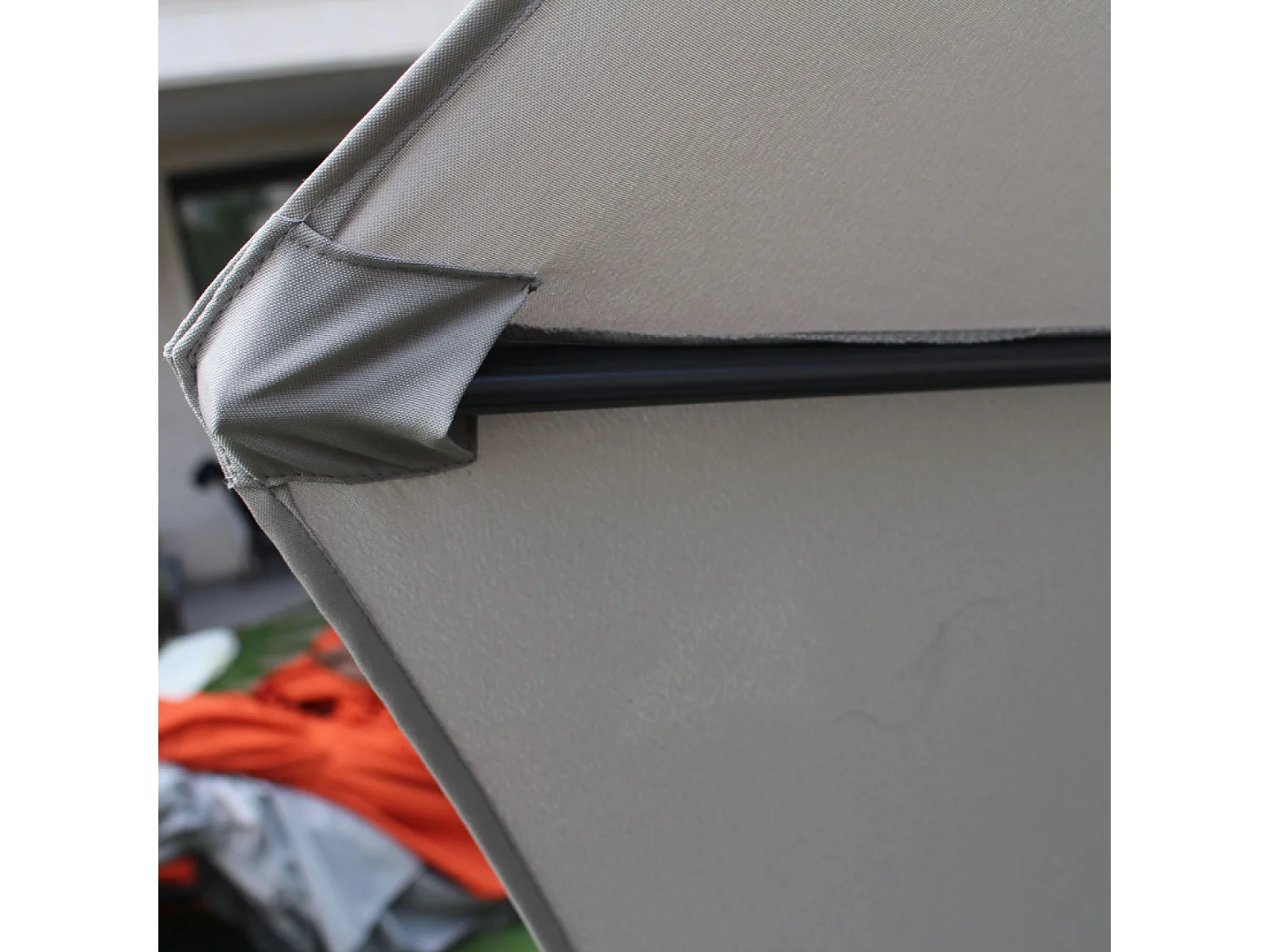 Parasol droit rond diamètre 3 m écru PORTOFINO