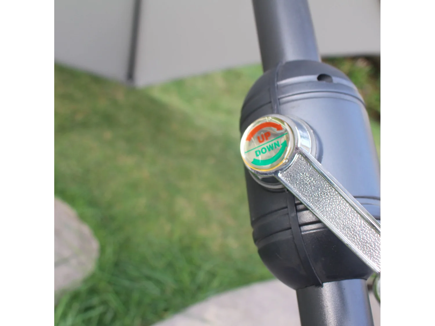 Parasol droit rond diamètre 3 m écru PORTOFINO