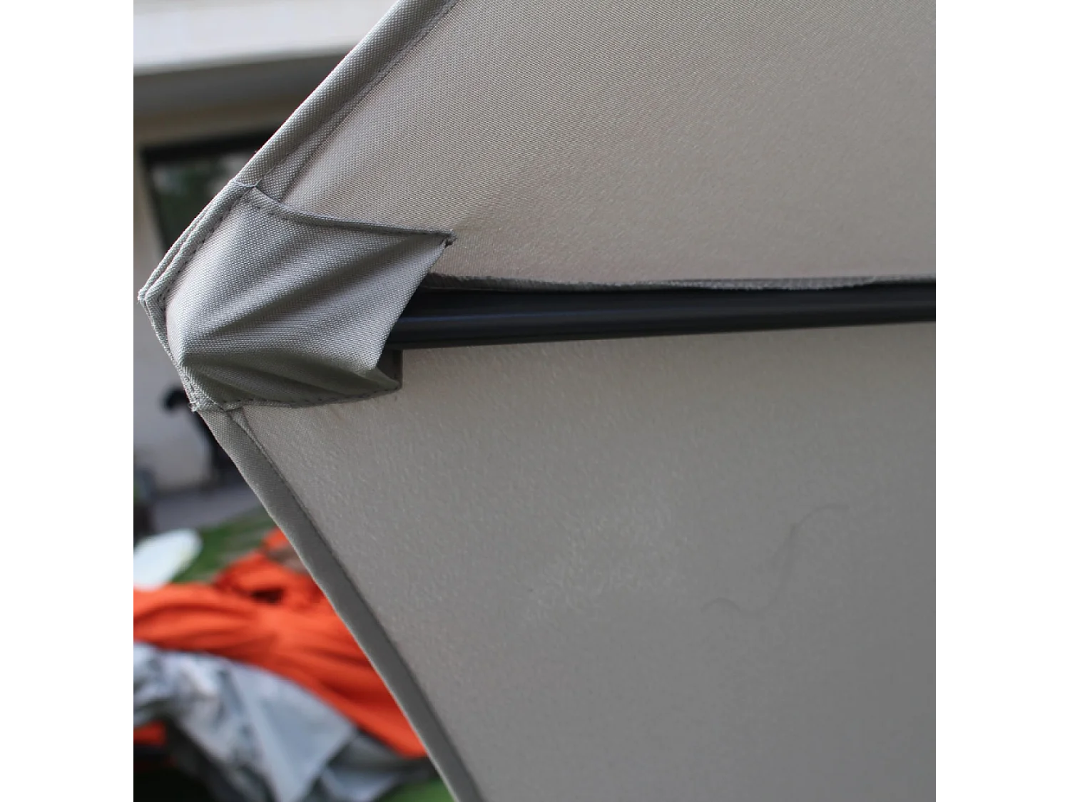 Parasol droit rond diamètre 3 m écru PORTOFINO