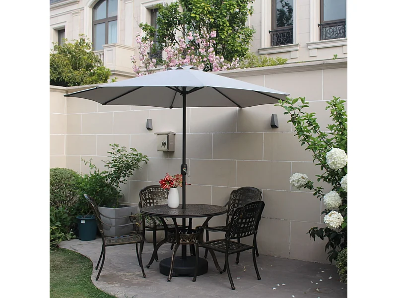 Parasol droit rond diamètre 3 m écru PORTOFINO