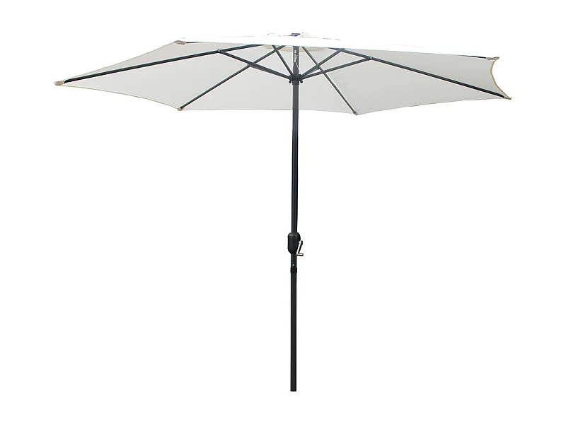 Rechte ronde parasol crème 2,94 m PORTOFINO