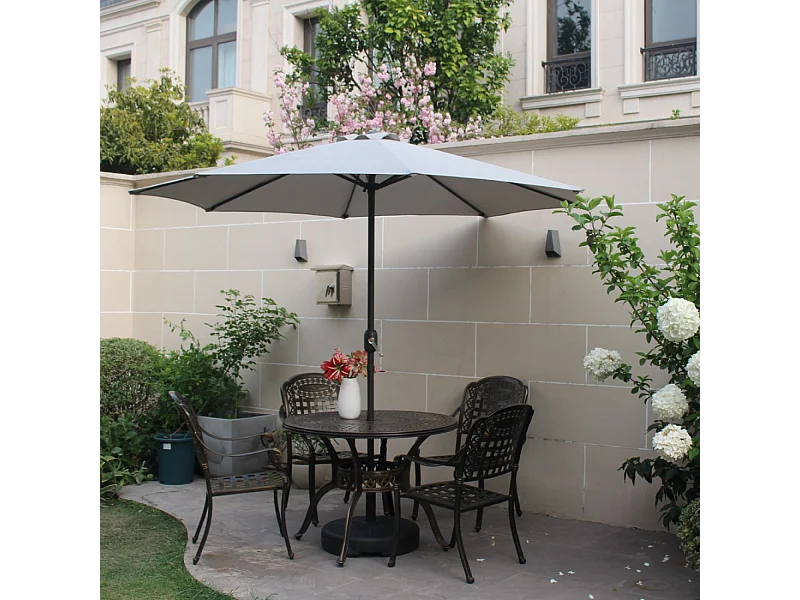 Rechte ronde parasol crème 2,94 m PORTOFINO