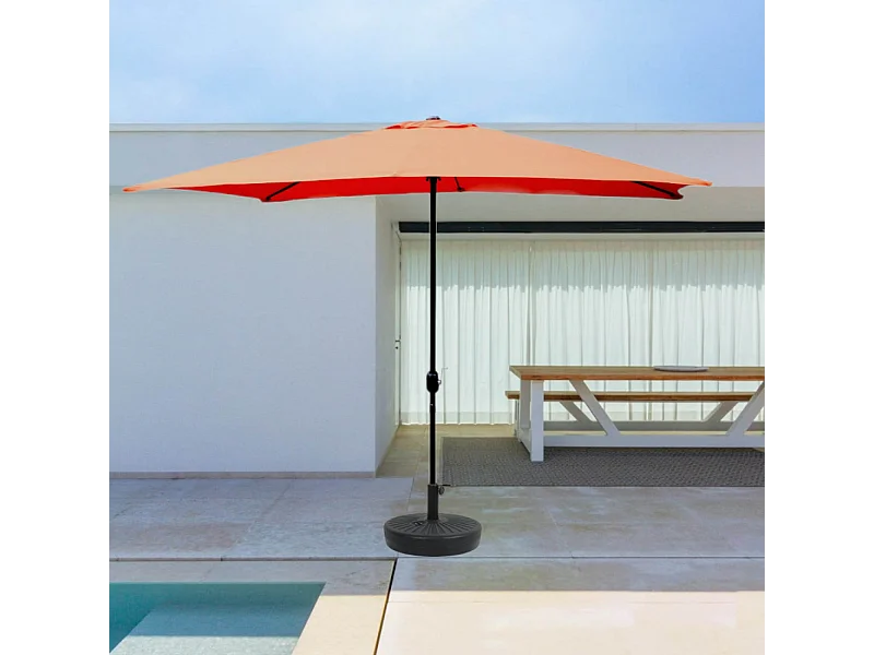 Parasol droit rectangulaire 3 x 2 m terracotta SPEZIA