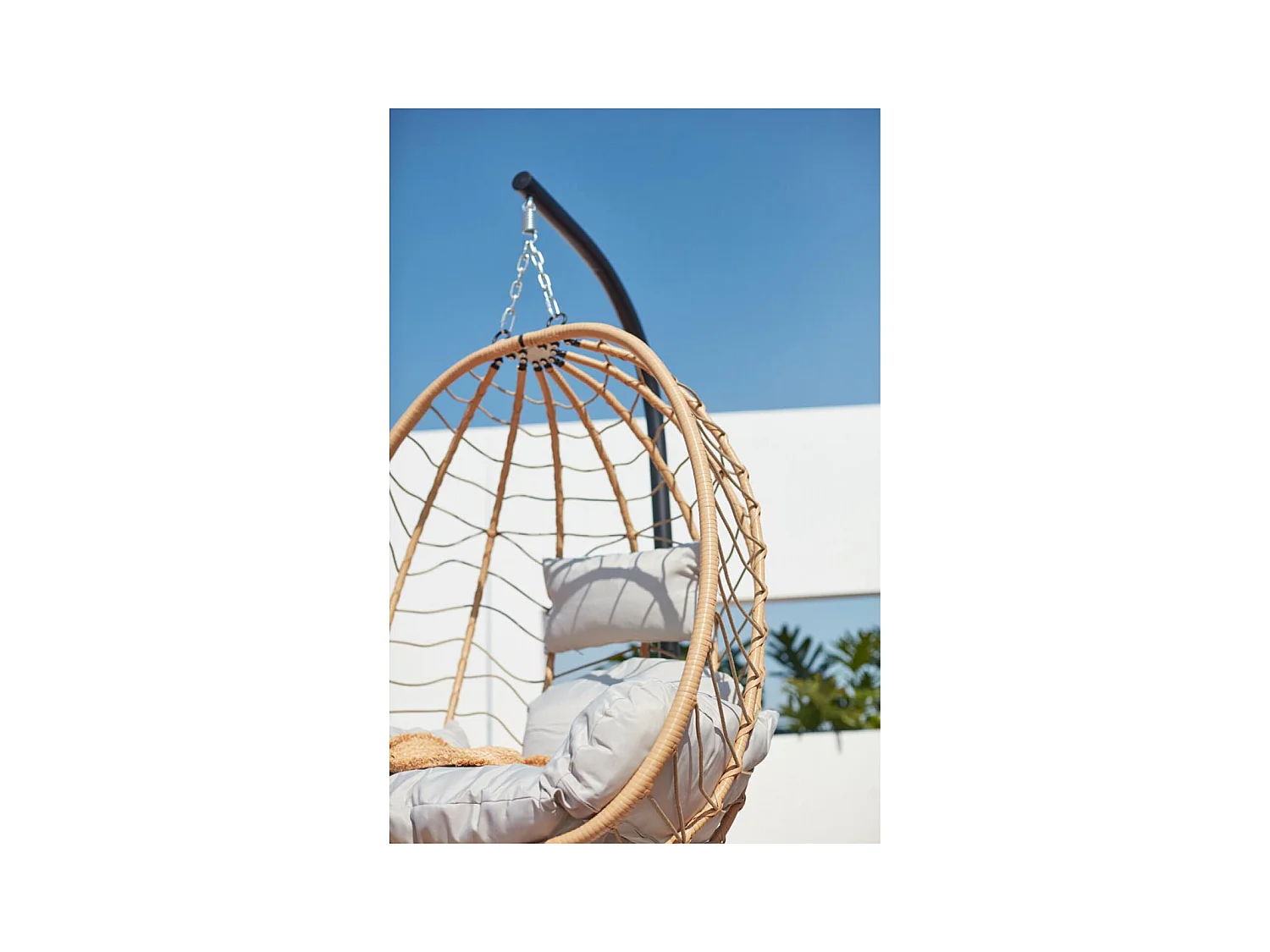 Hängesessel aus Kunstharz mit Rattaneffekt LIMA