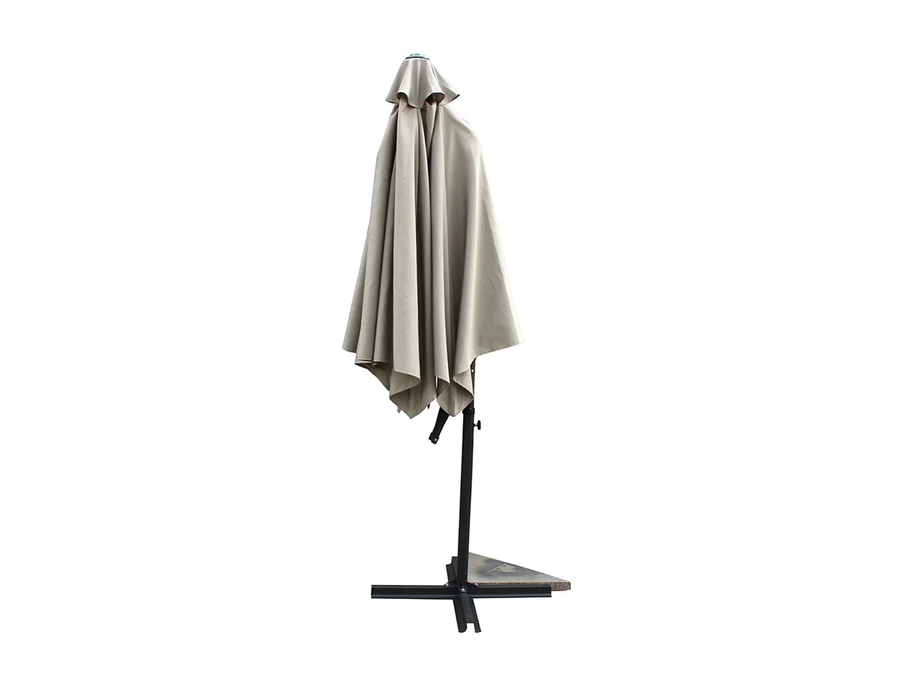 Ronde parasol ecru 2,94 m met snelle opening Alcudia - Elegant design, innovatieve veiligheid
