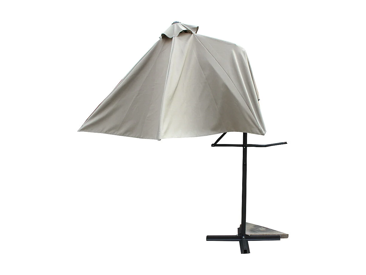Ronde parasol ecru 2,94 m met snelle opening Alcudia - Elegant design, innovatieve veiligheid
