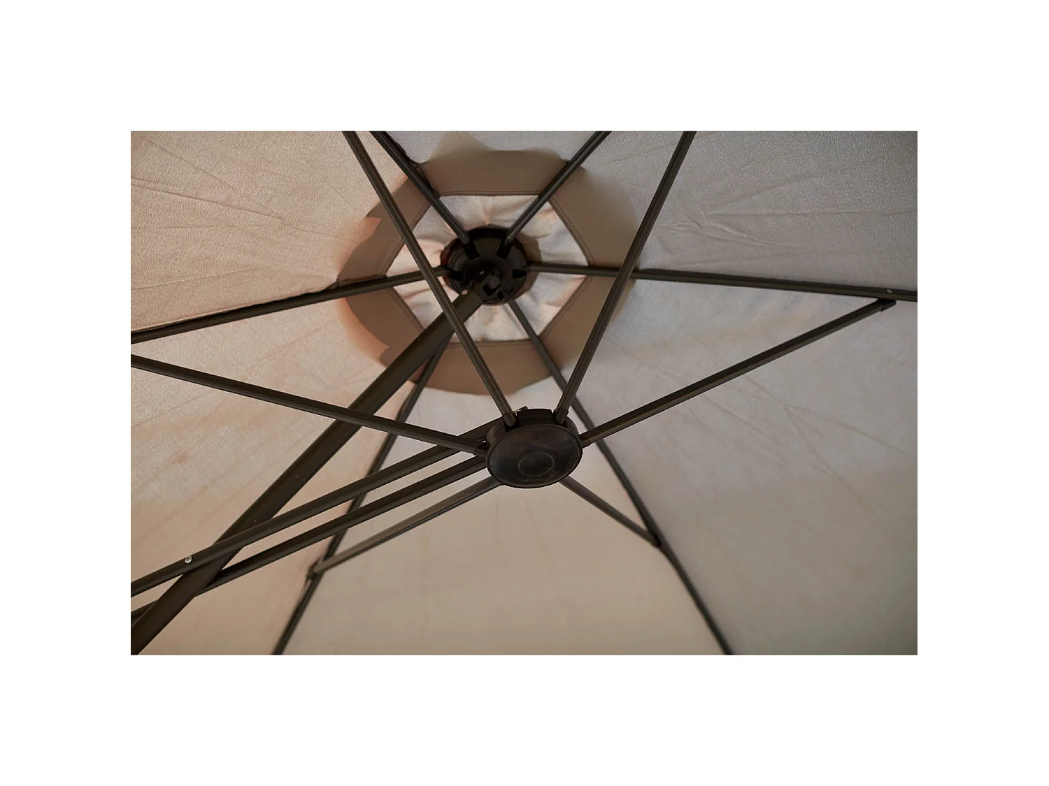 Parasol  gris droit rond 2,94 x 2,94 m ALCUDIA