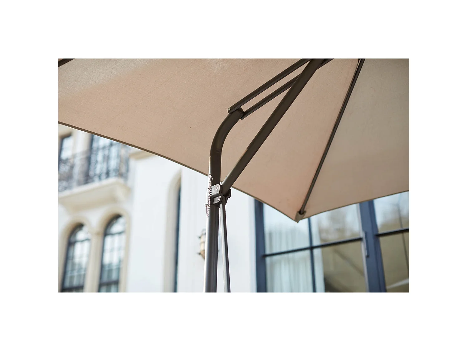 Parasol  gris droit rond 2,94 x 2,94 m ALCUDIA
