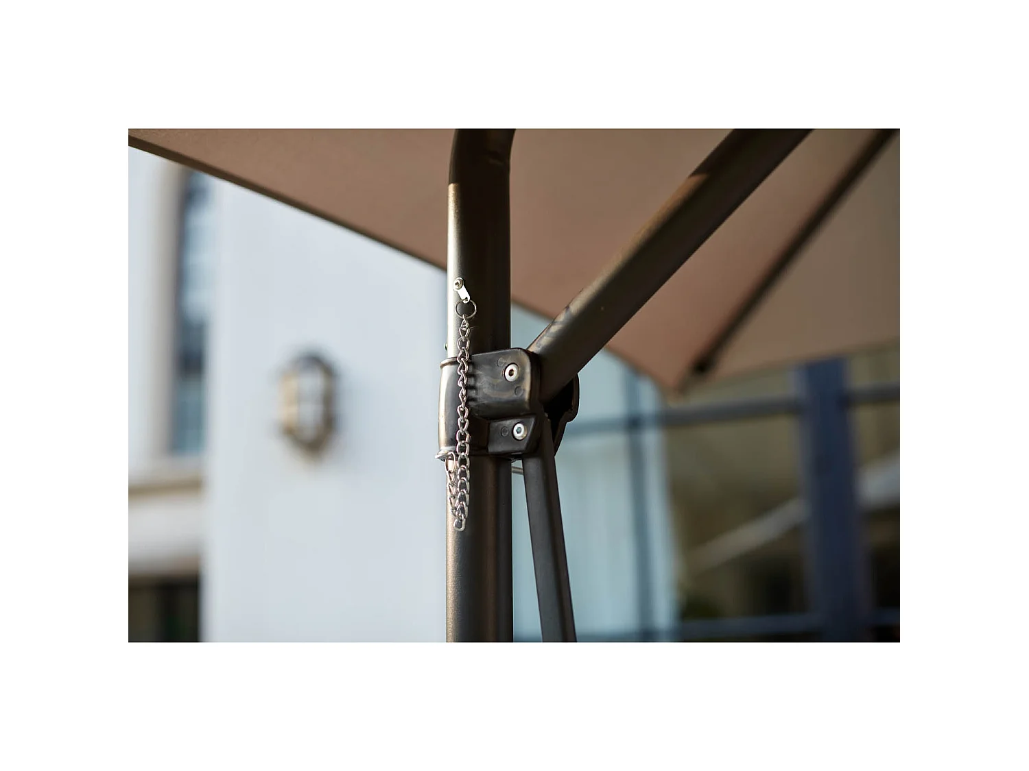 Parasol  gris droit rond 2,94 x 2,94 m ALCUDIA