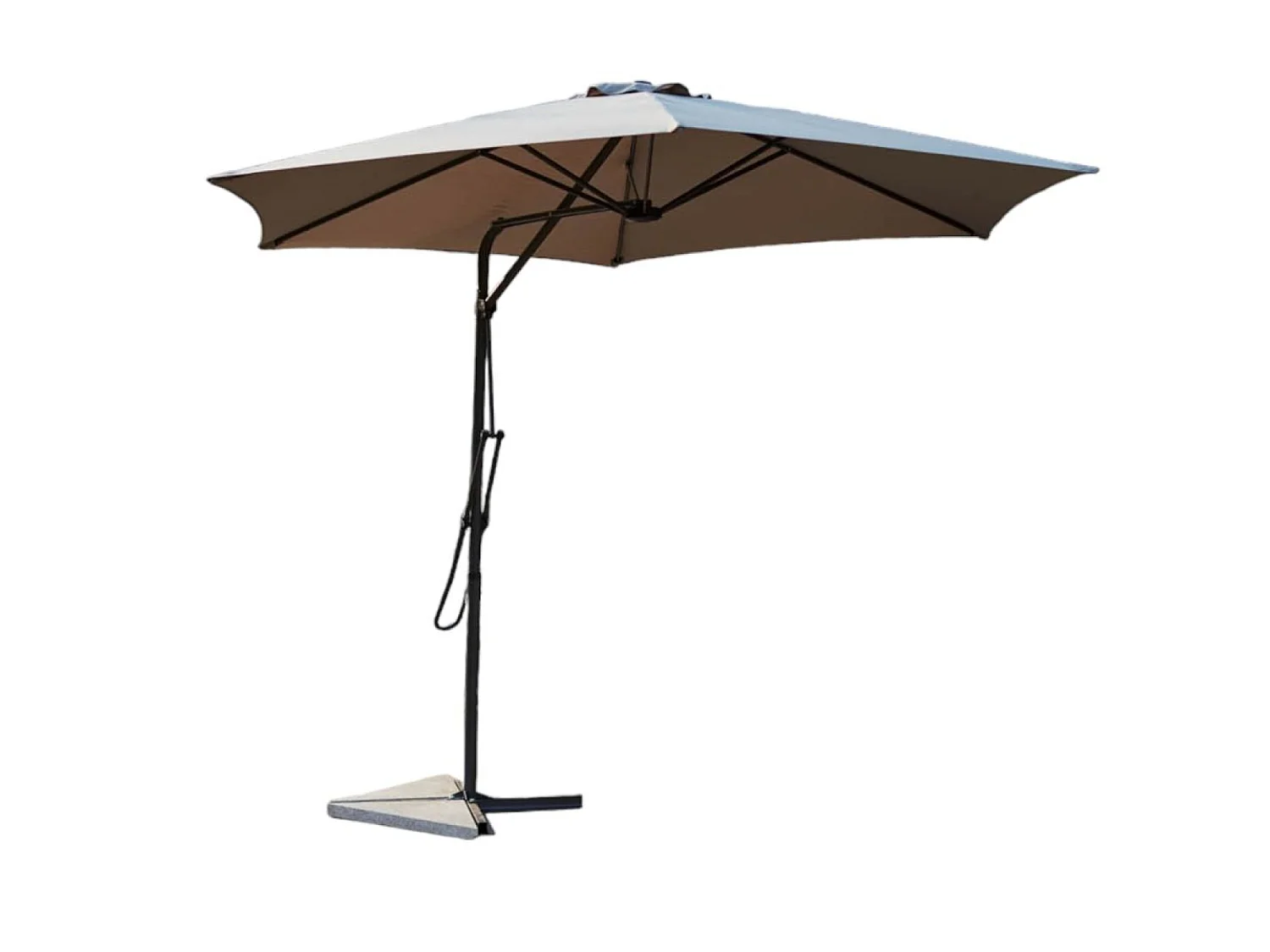 Parasol  gris droit rond 2,94 x 2,94 m ALCUDIA