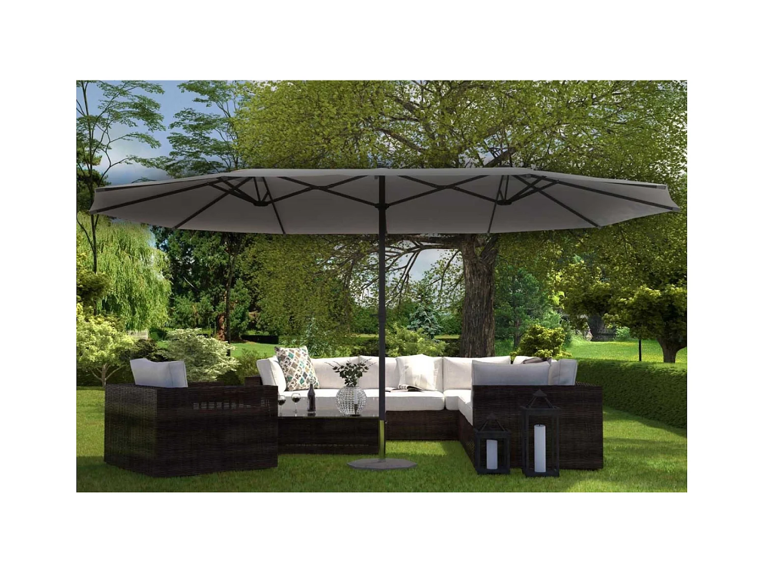 Parasol double 2,7 x 4,6 m VENICE