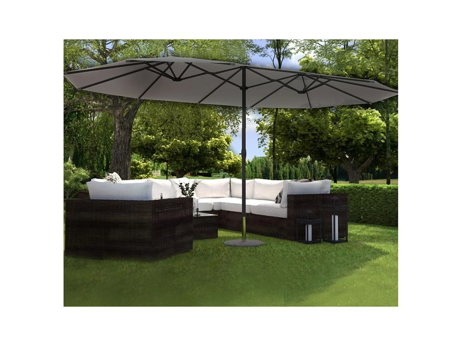 Parasol double 2,7 x 4,6 m VENICE