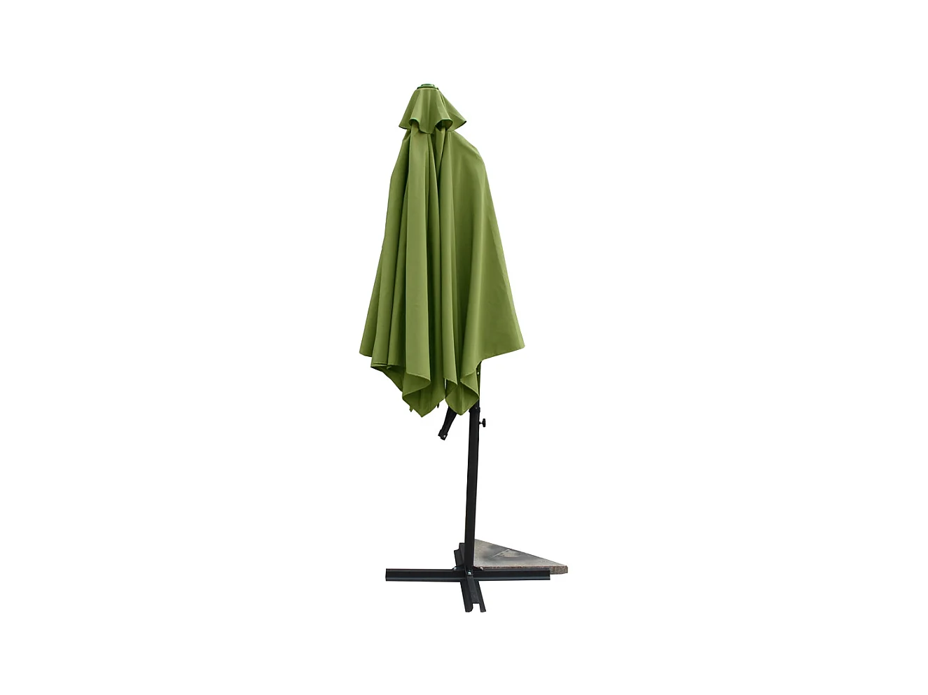 Parasol déporté avec ouverture innovante diamètre 3m vert ALCUDIA