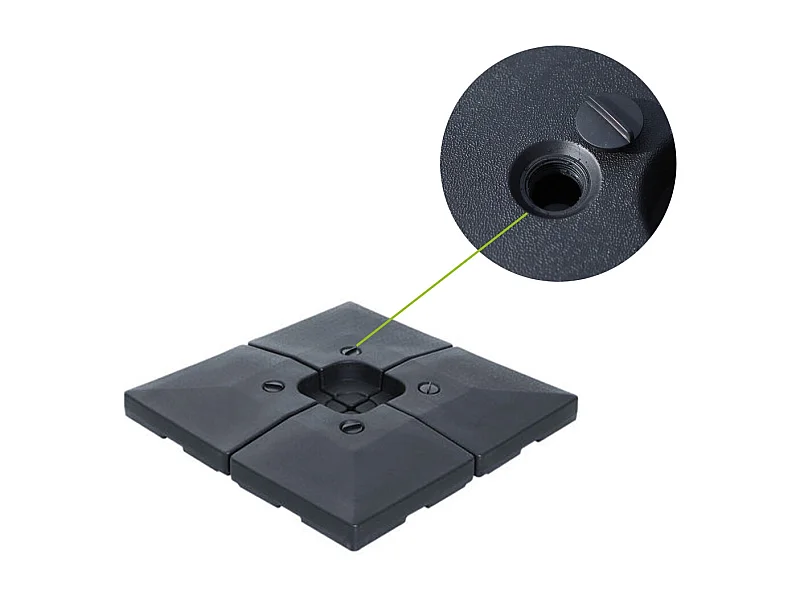 Piastrelle per ombrellone in HPDE x4 DALLES