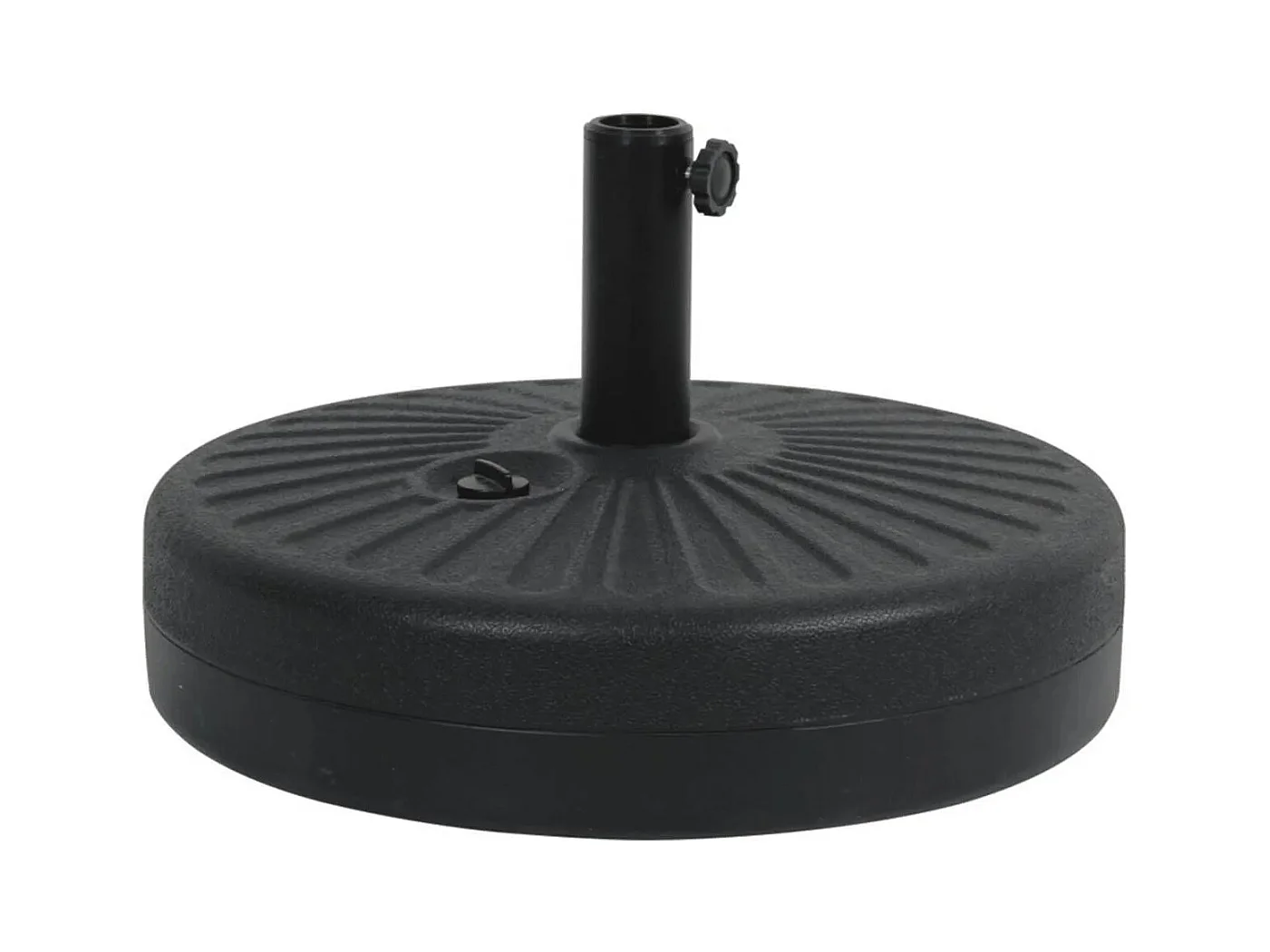 Pied de parasol circulaire en plastique résistant noir PARASOL