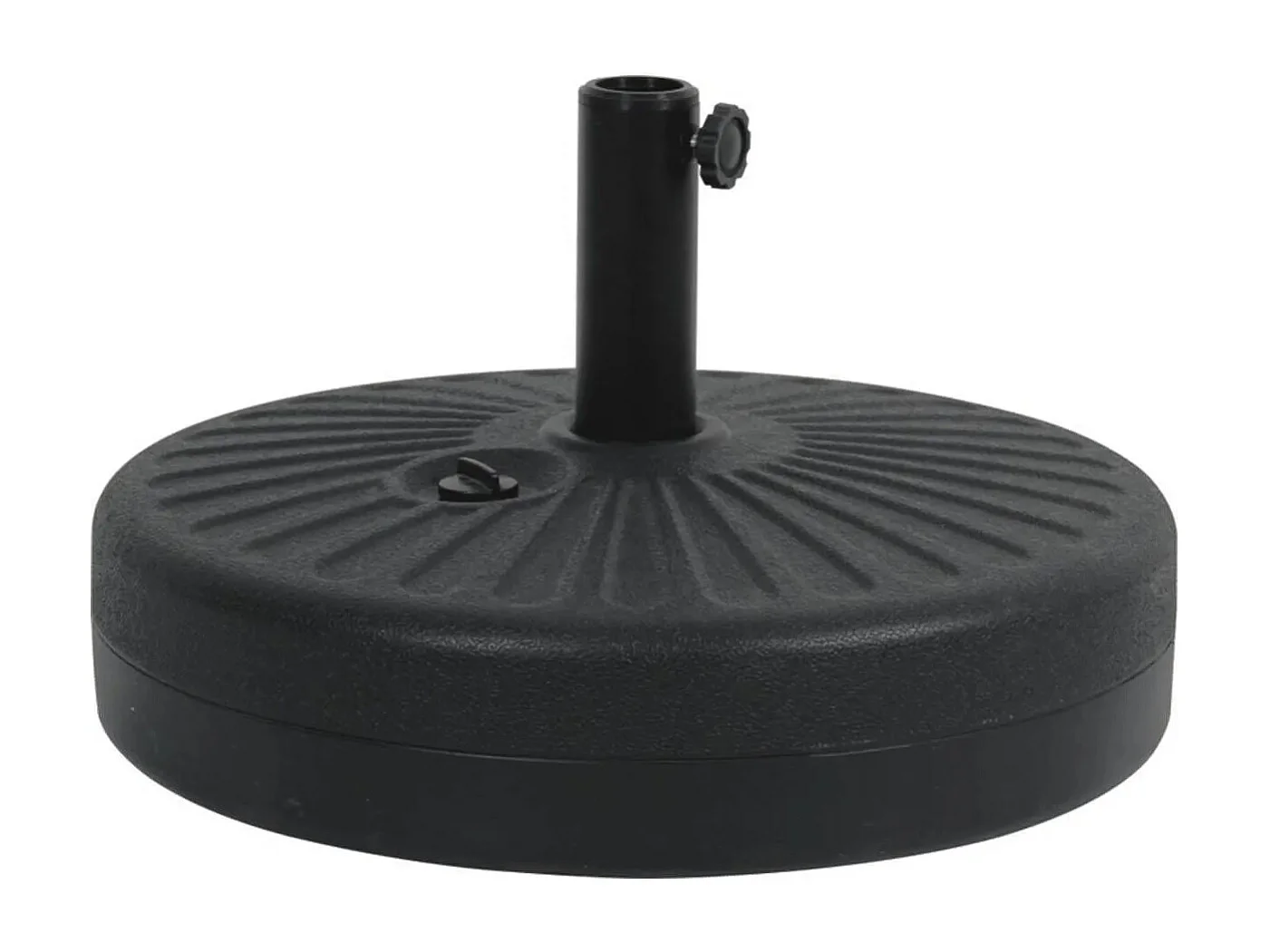Pied de parasol circulaire en plastique résistant noir PARASOL