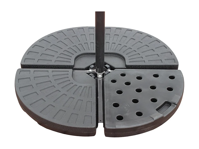 4 Parasoltegels met Zwarte Ballast 13L - Set van 4