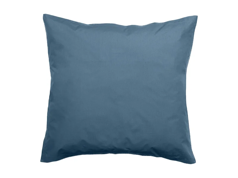 Taie d'oreiller en percale de coton 80 fils 65x65cm - Azur