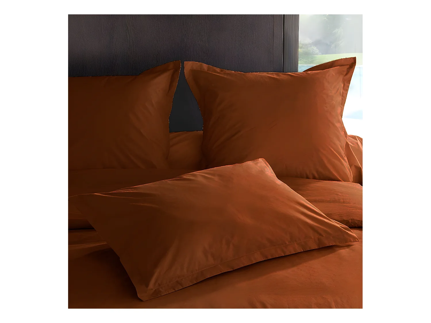 Taie d'oreiller en percale de coton 80 fils 50x70 cm - Terrac