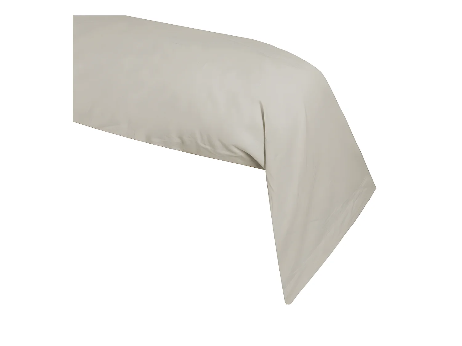 Une taie de traversin en coton couleur lin 45 x 185 cm