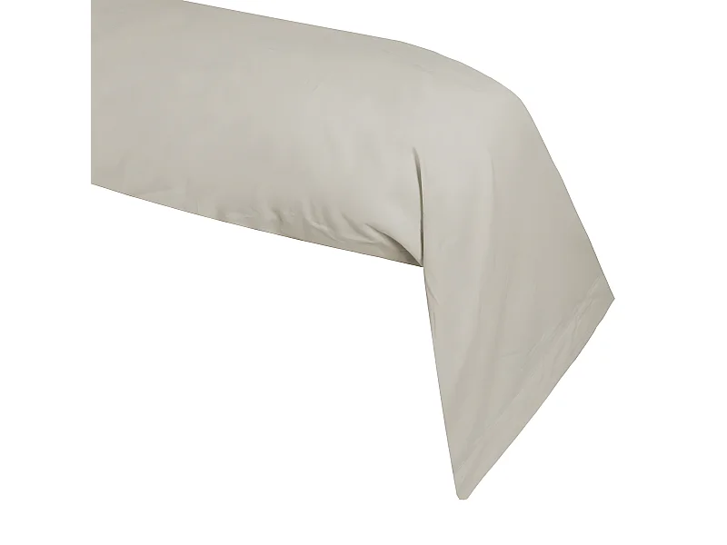 Une taie de traversin en coton couleur lin 45 x 185 cm